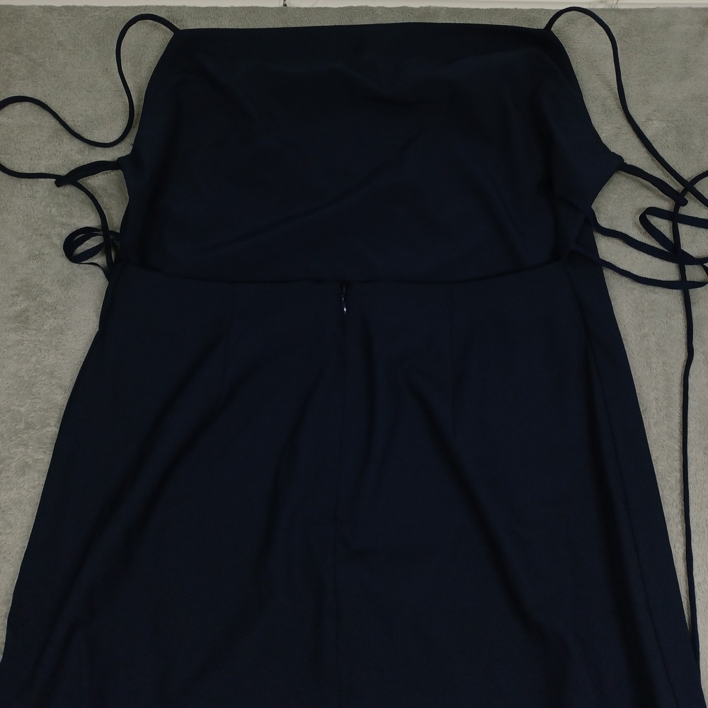 BHLDN Dress Womens 8 Blue Strap Halter Bridesmaid‎ Maxi Long Evening Sleek - Picture 6 of 9